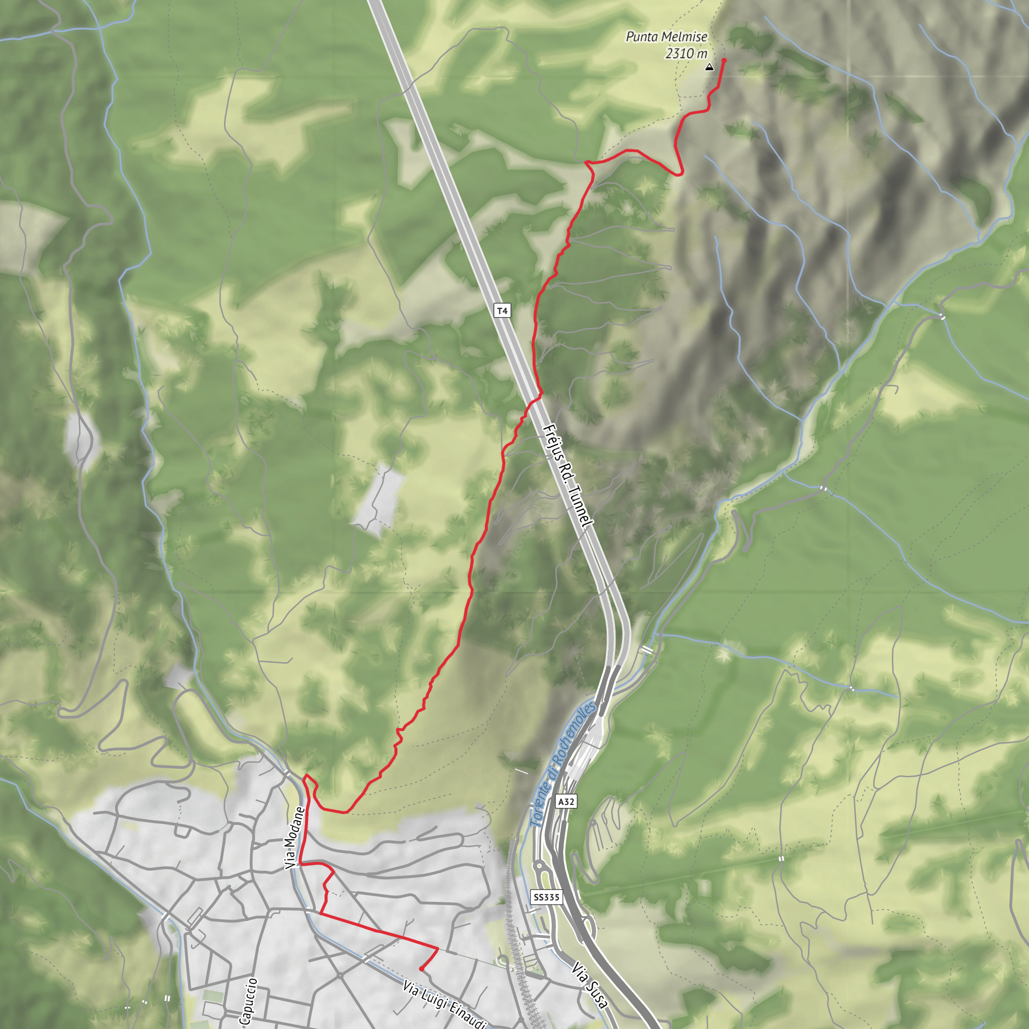Hike from Bardonecchia Punta Melmise mobile static map