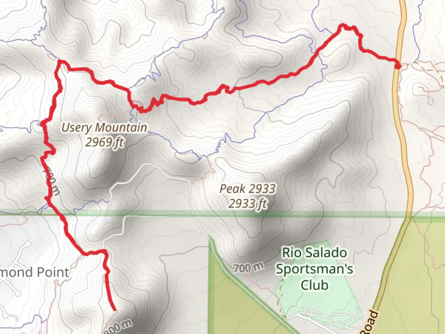 An image depicting the trail Usery Mountain via Goat Trail and its surrounding area.