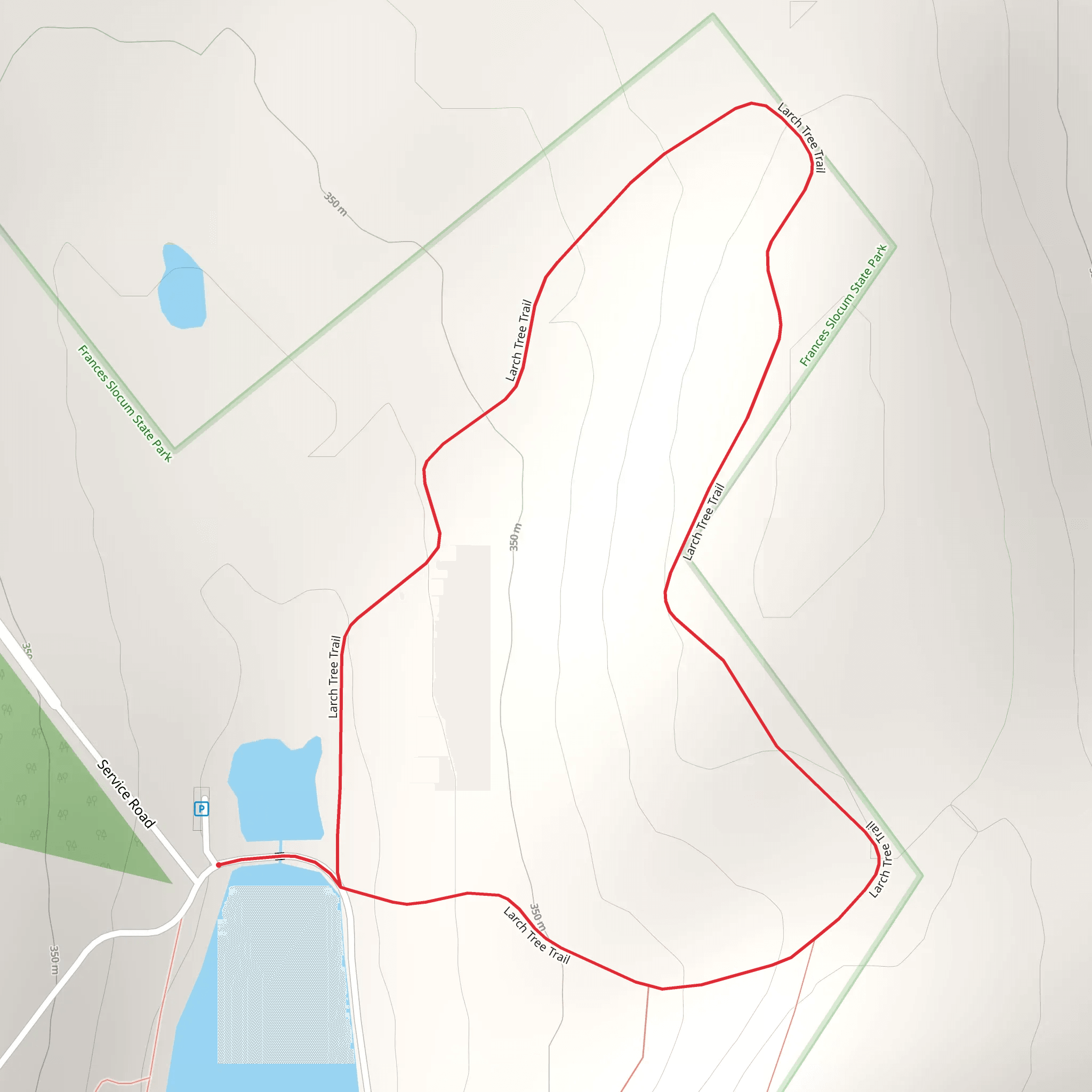 Larch Tree Loop Trail mobile static map