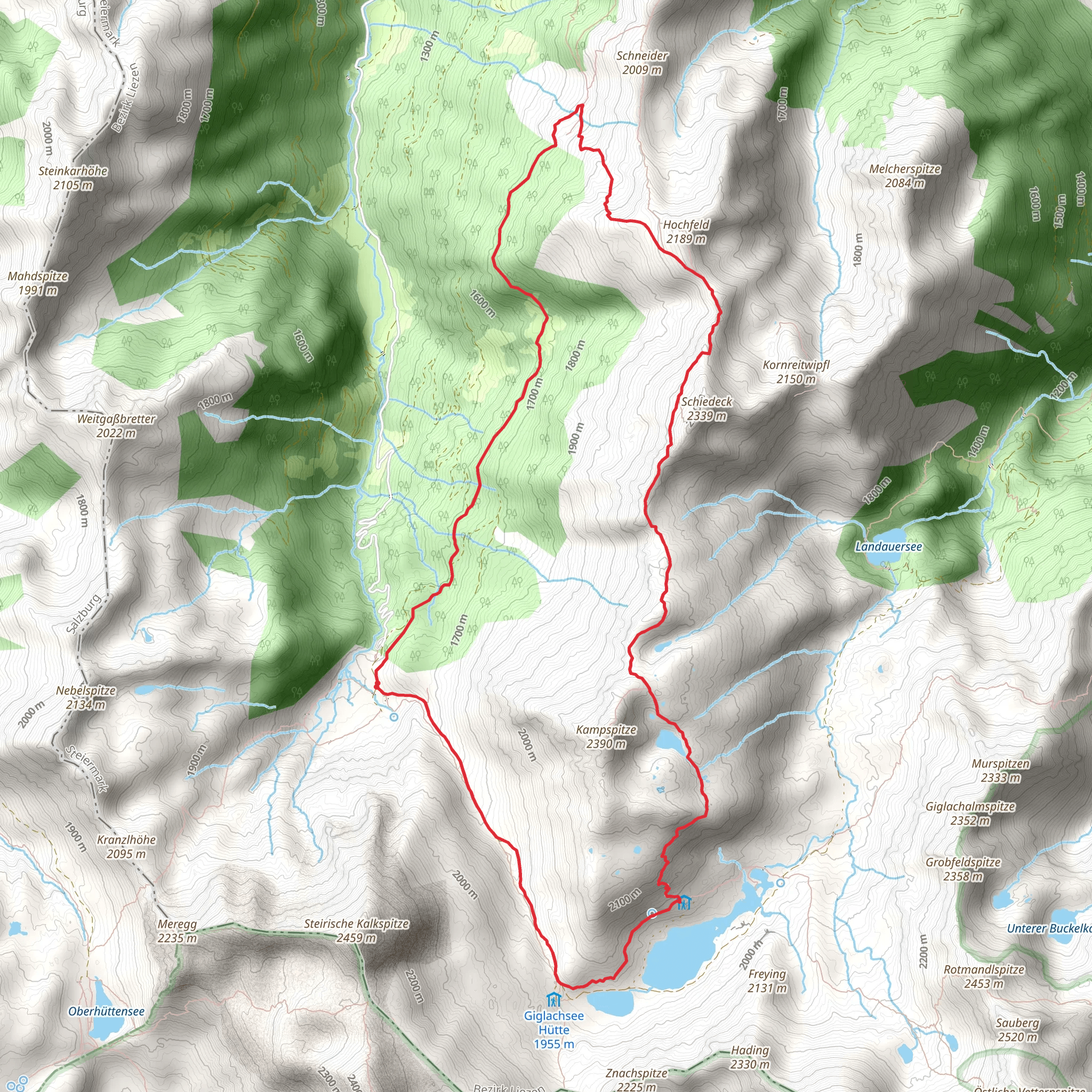 Around the Kampspitze mobile static map