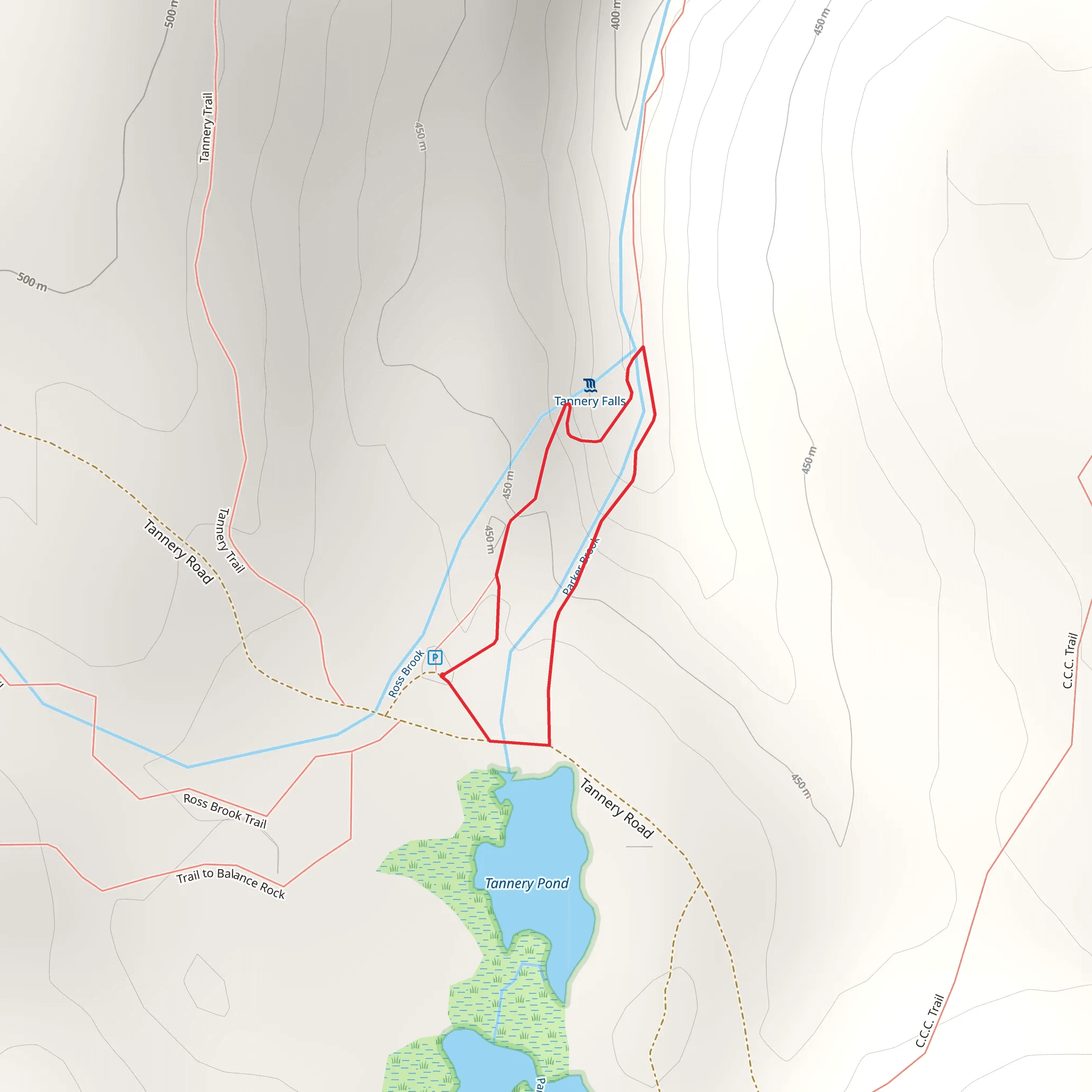 Parker Brook Loop mobile static map