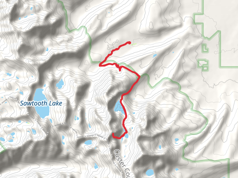 Merritt Peak and Goat Lake via Iron Creek-Stanley Lake Trail