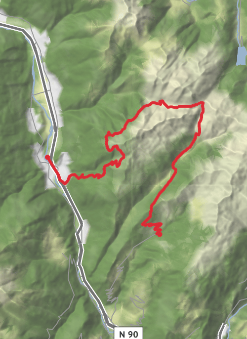 La Léchère Randonnée mobile static map