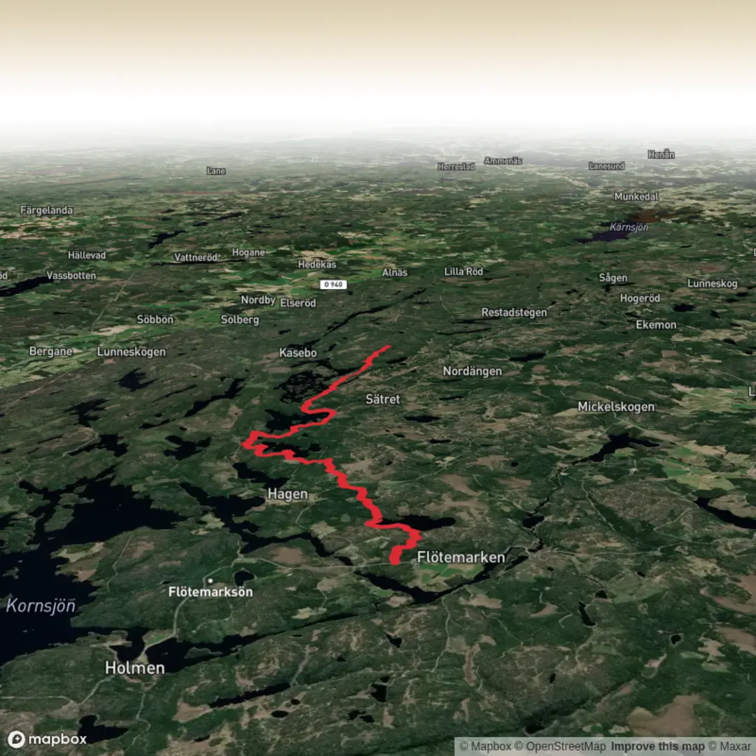 An image depicting the trail Bohusleden Trail stage 8 and its surrounding area.