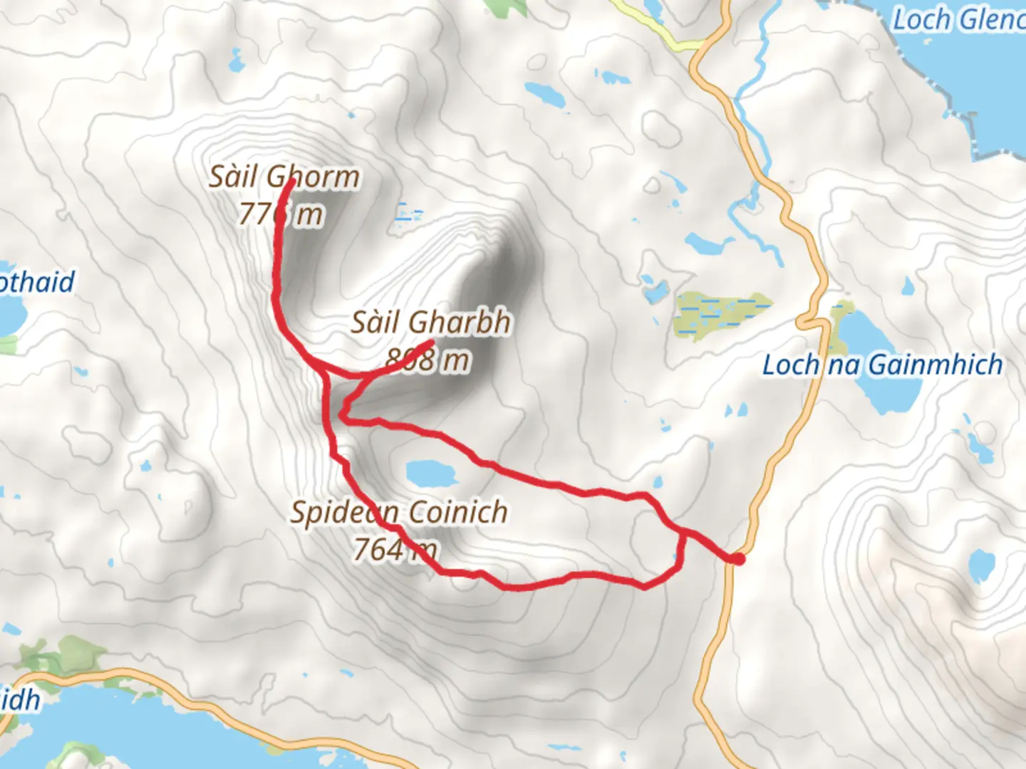An image depicting the trail Quinag and its surrounding area.