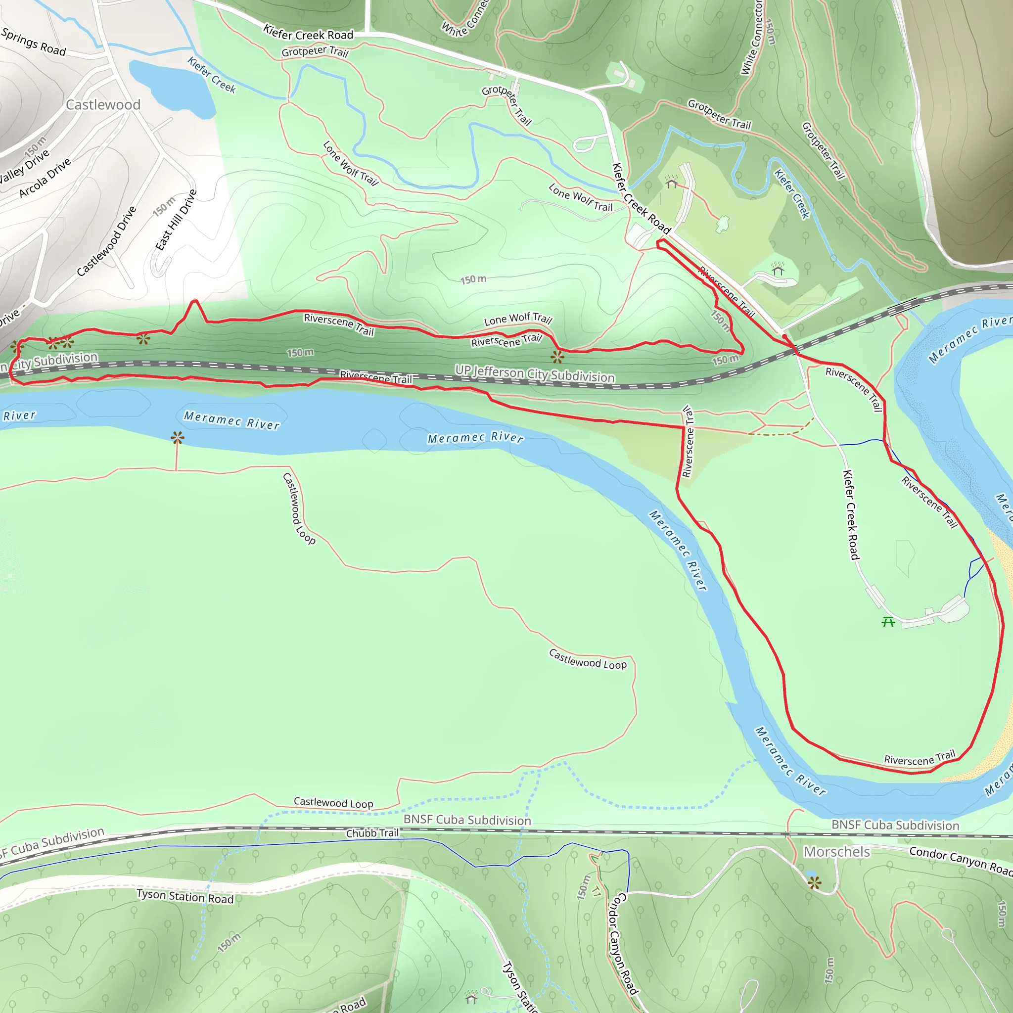 Riverscene Loop Trail mobile static map