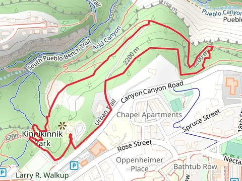 Pueblo rim and Kinnikinnik Park Loop