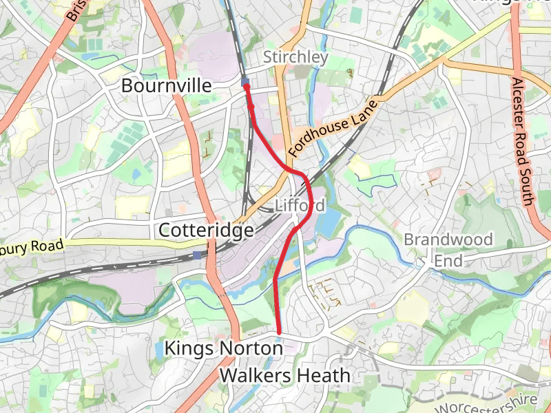 Worcester and Birmingham Canal Walk from Bournville