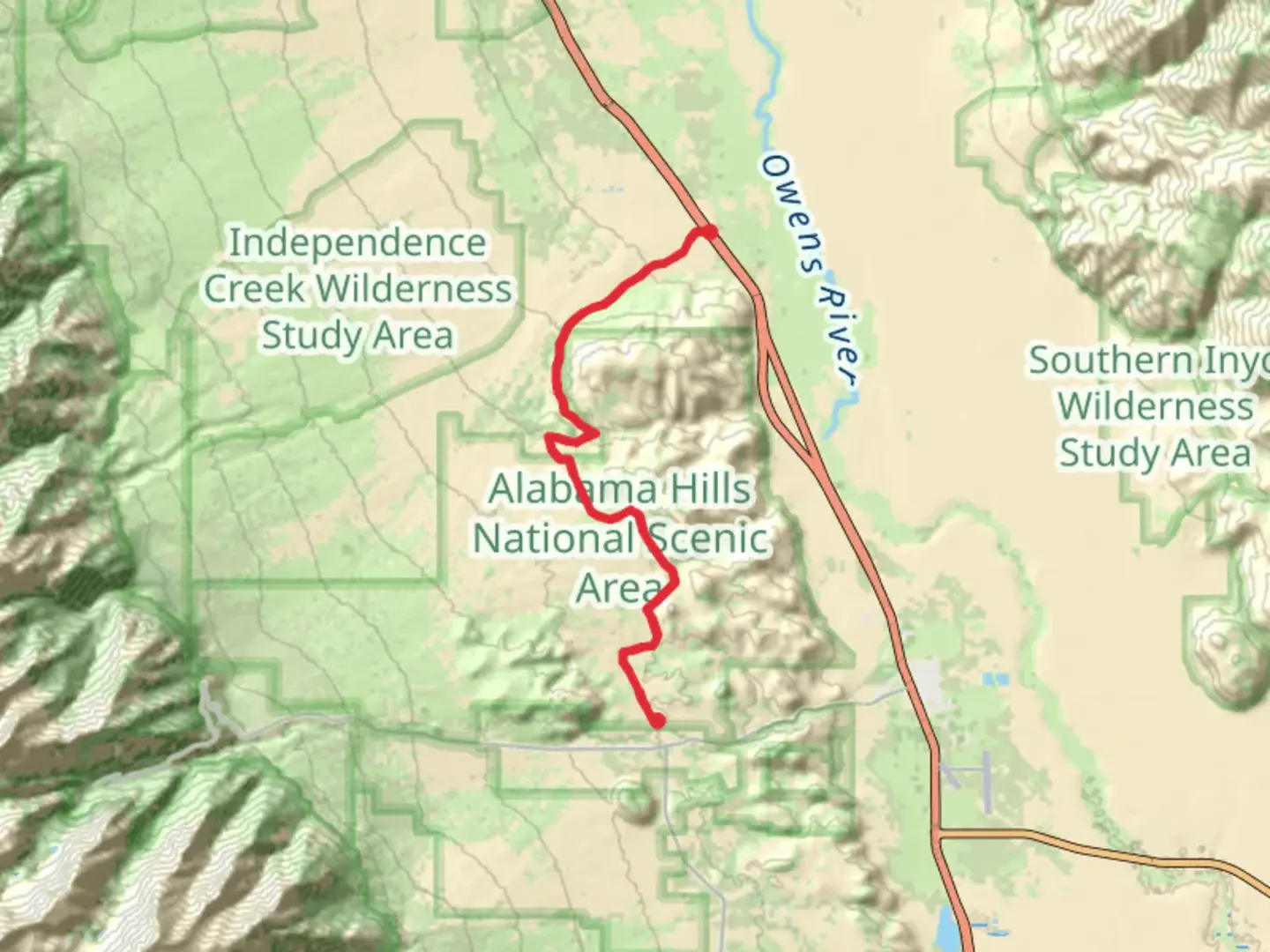 An image depicting the trail Movie Road Walk and its surrounding area.