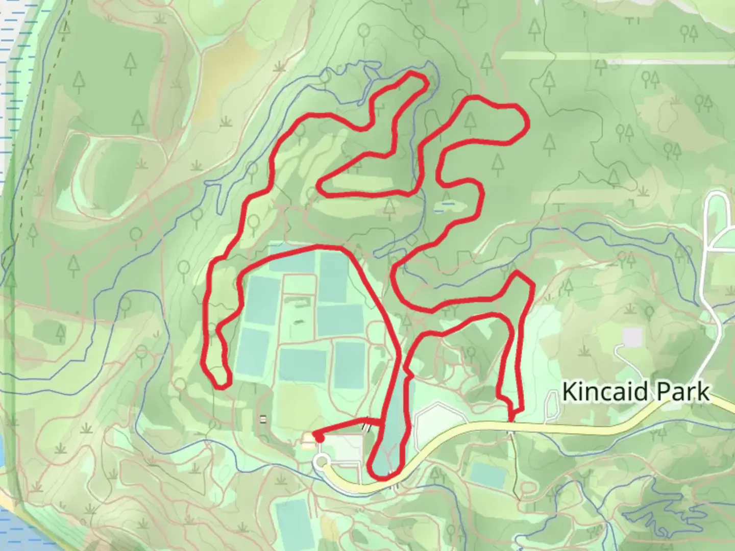 An image depicting the trail Purple and Mize Loop and its surrounding area.