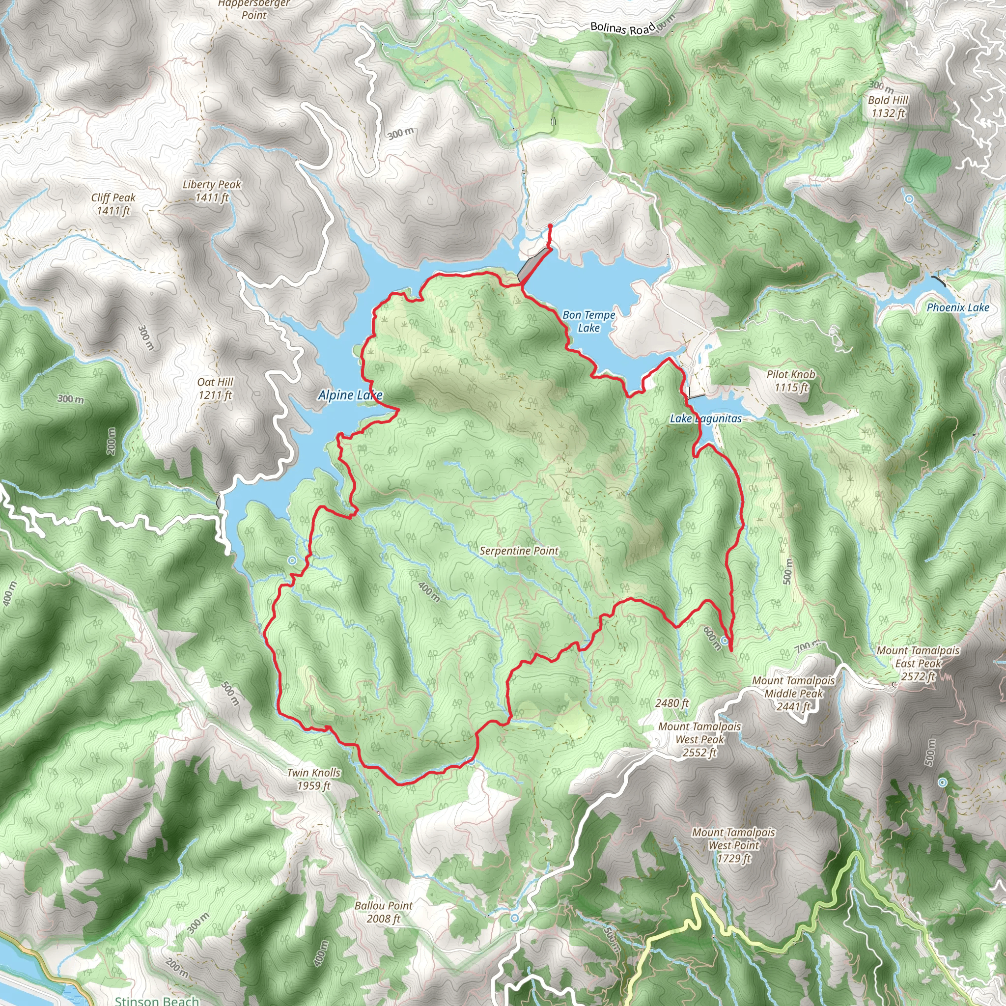 Shady Side, Kent and Helen Markt Loop Trail mobile static map