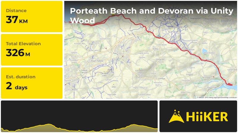 Porteath Beach and Devoran via Unity Wood | Cornwall | England