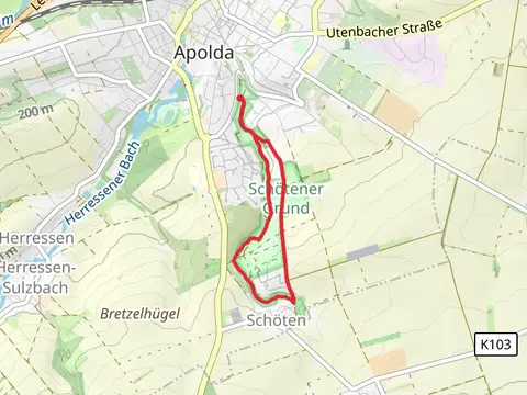 Schoetener Bach via Lutherweg Thueringen Suedschlaufe