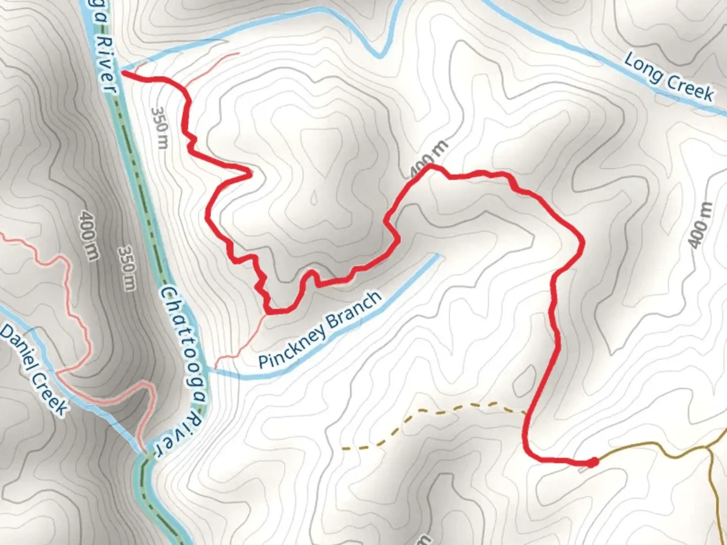 An image depicting the trail Walk to Chattooga River and its surrounding area.