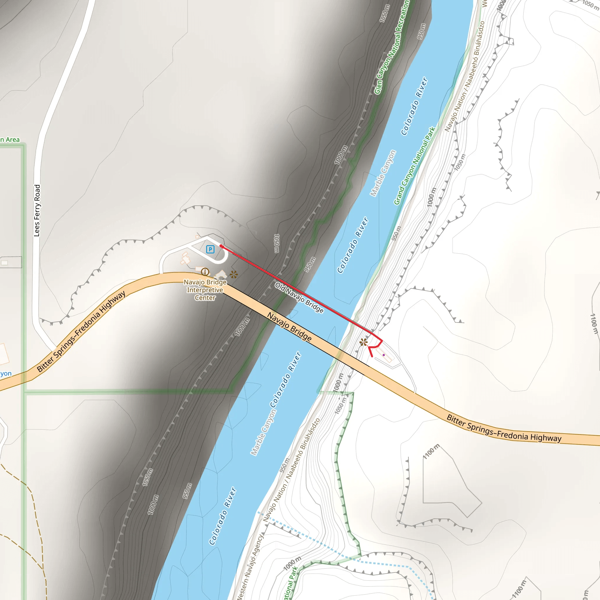 Old Navajo Bridge mobile static map