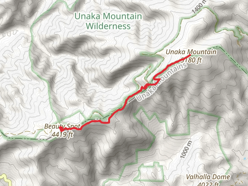 Unaka Mountain, Beauty Spot Gap, Beauty Spot and Appalachian Trail