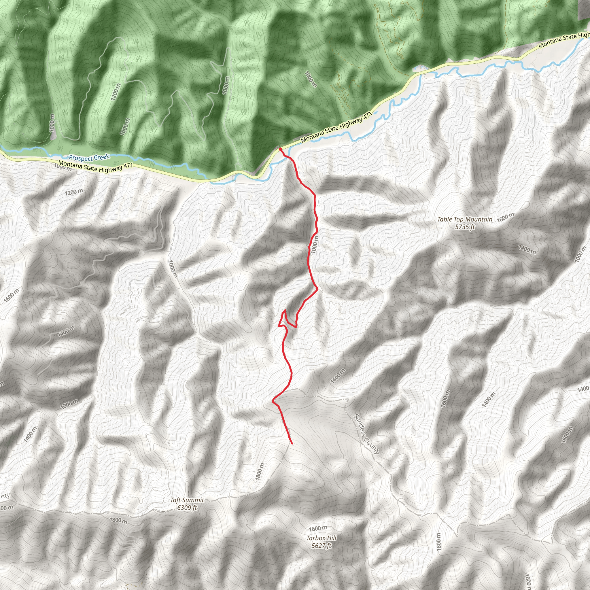 Daisy Creek Trail mobile static map