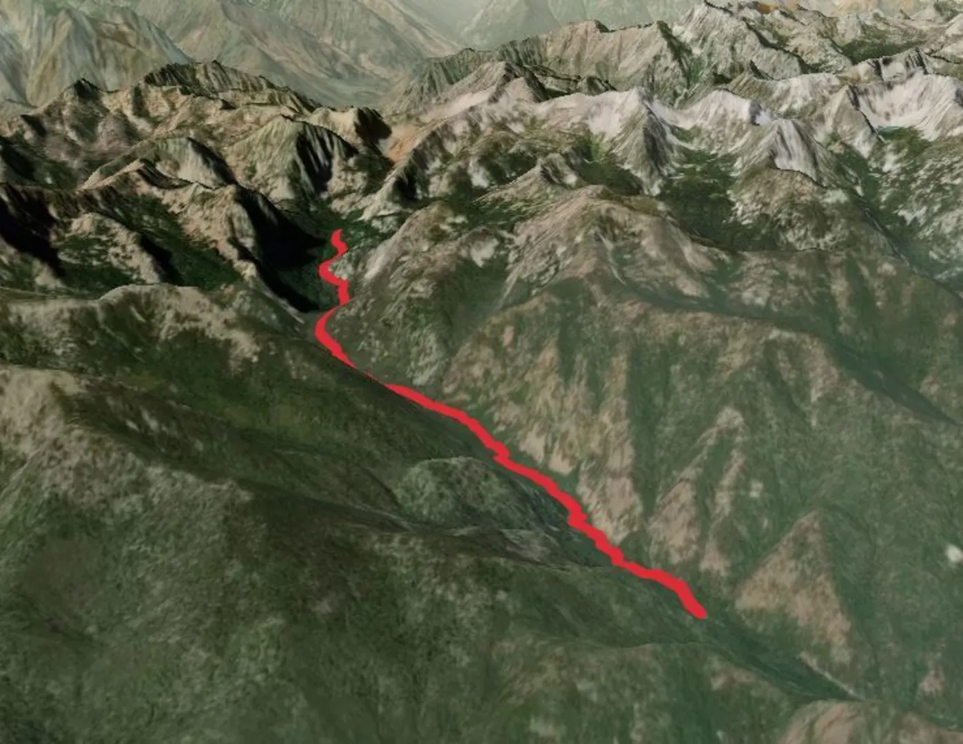 An image depicting the trail Foggy Dew Trail and its surrounding area.