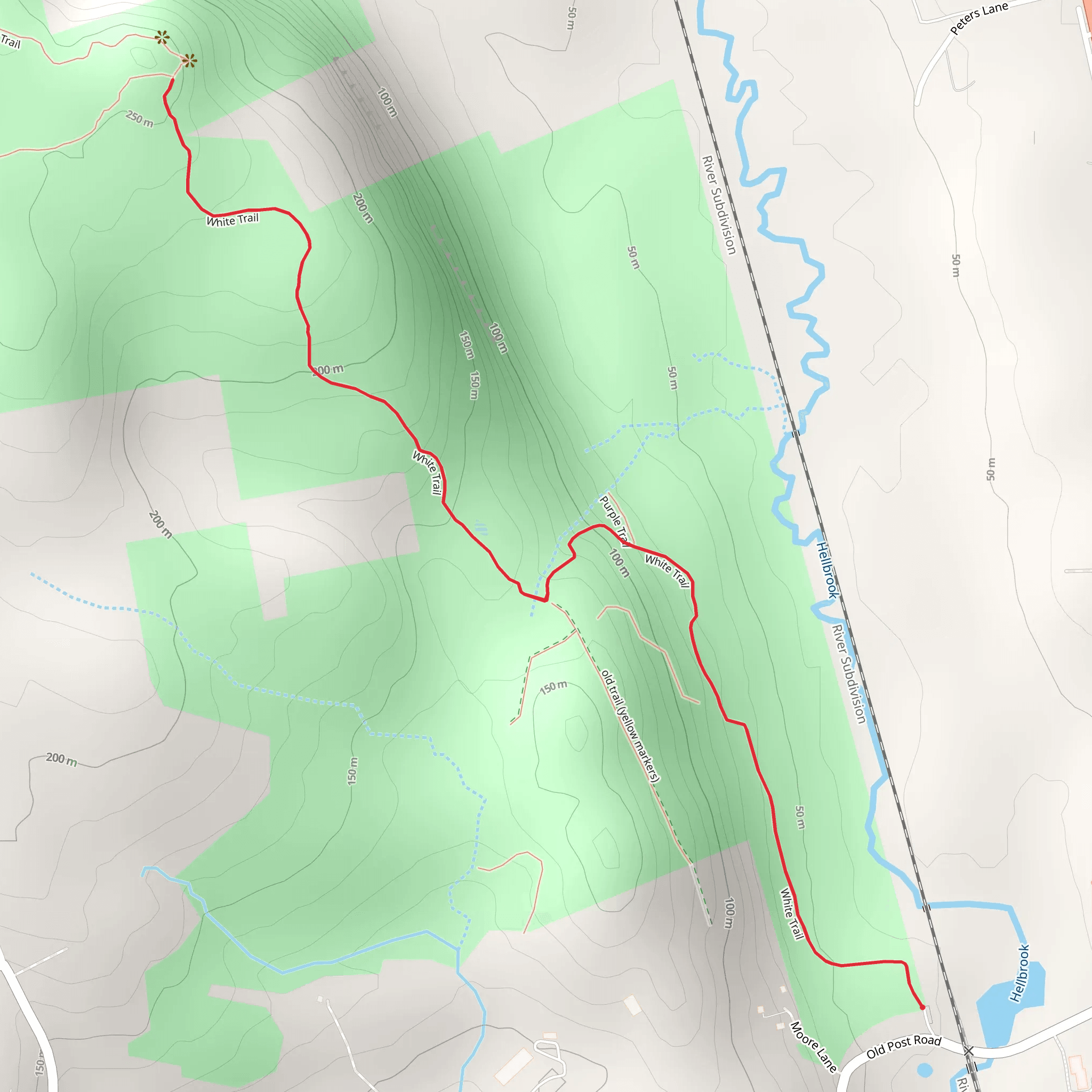 Shaupeneak Mountain Trail mobile static map