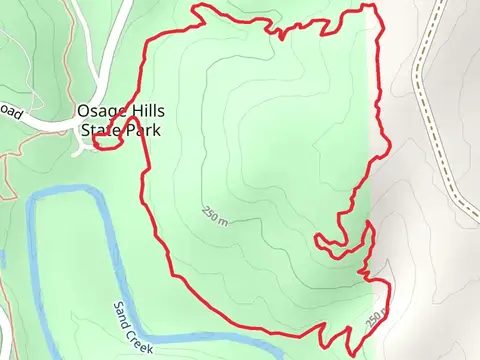 Red Loop Trail from Osage Hills State Park
