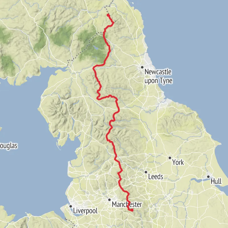 Montain Summer Spine Race mobile static map
