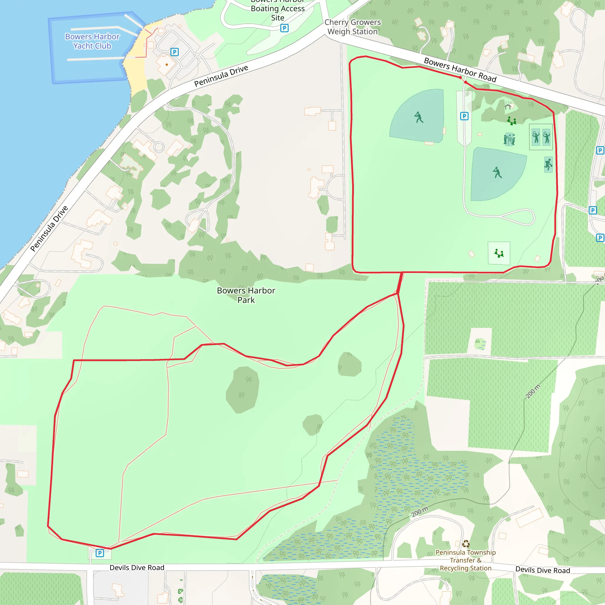 Penninsula Township Park Loop mobile static map