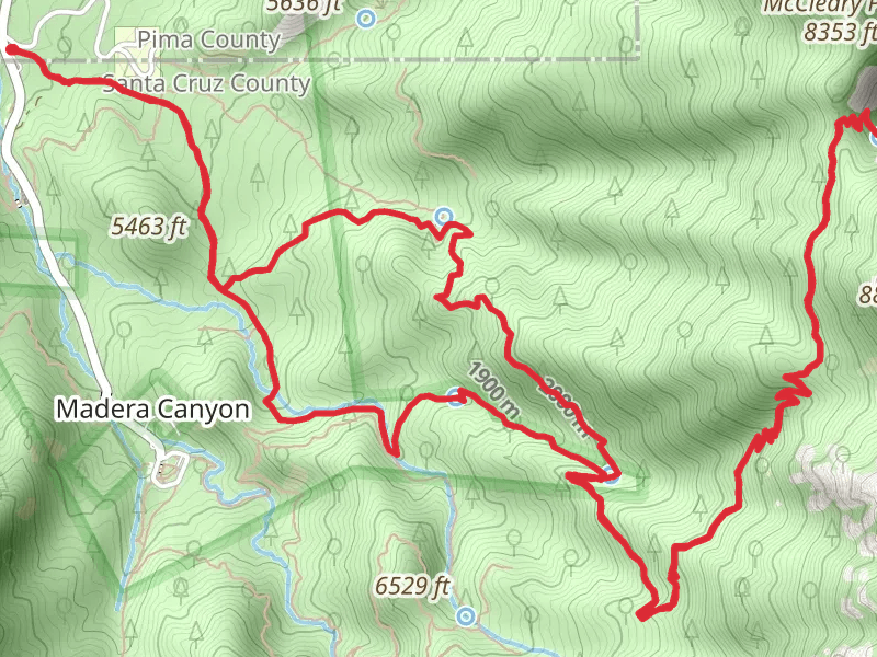 Four Springs Trail via Kent Springs and Bog springs Trail