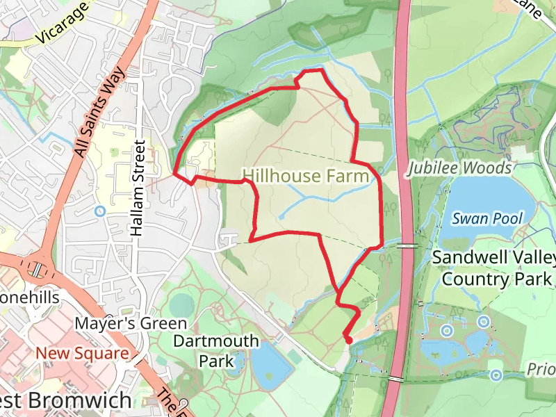 Sandwell Valley Country Park Loop