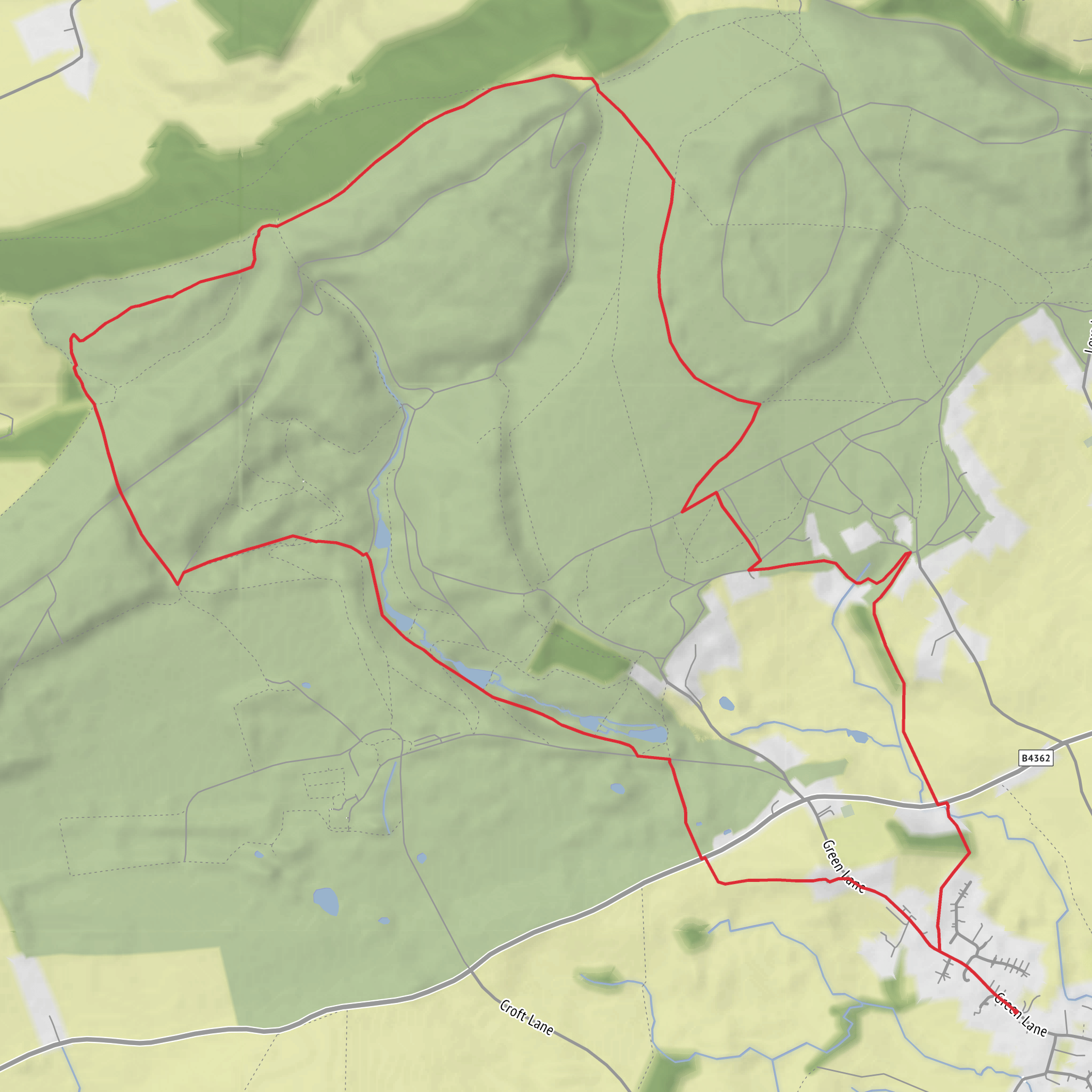 Fishpool Valley, Croft Ambrey, Whiteway Head and Bircher Common Loop mobile static map