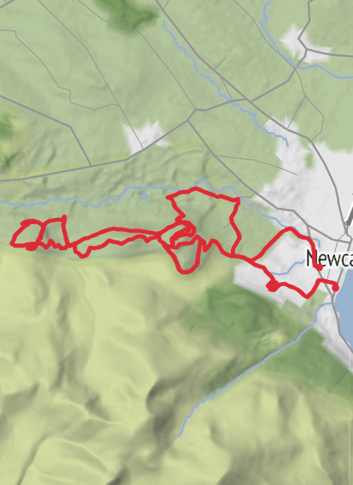 Hike from Newcastle mobile static map