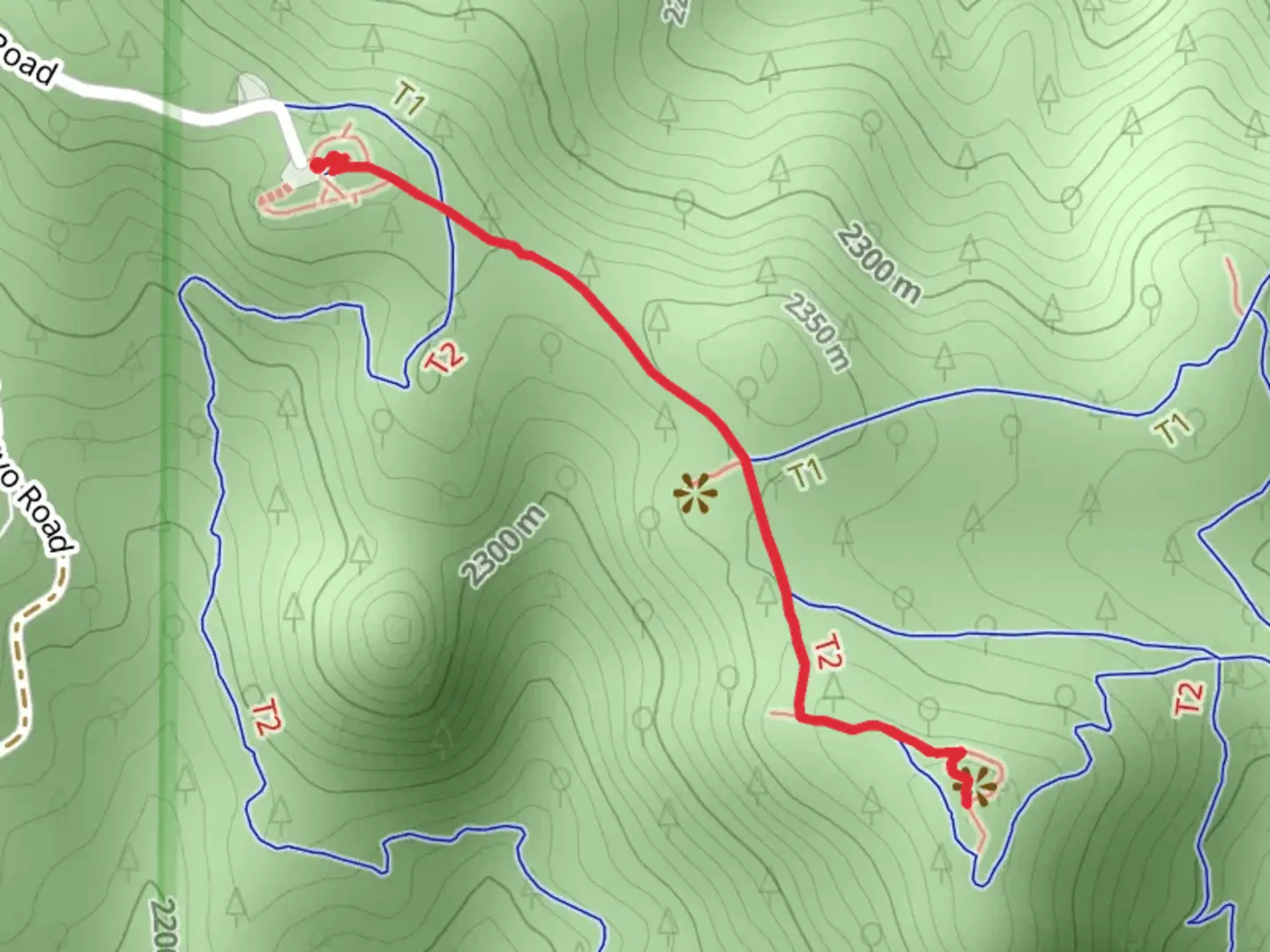 An image depicting the trail Mount Falcon via Castle Trail and its surrounding area.