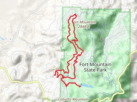 Big Rock and Gahuti Loop West Trail - Fort Mountain State Park