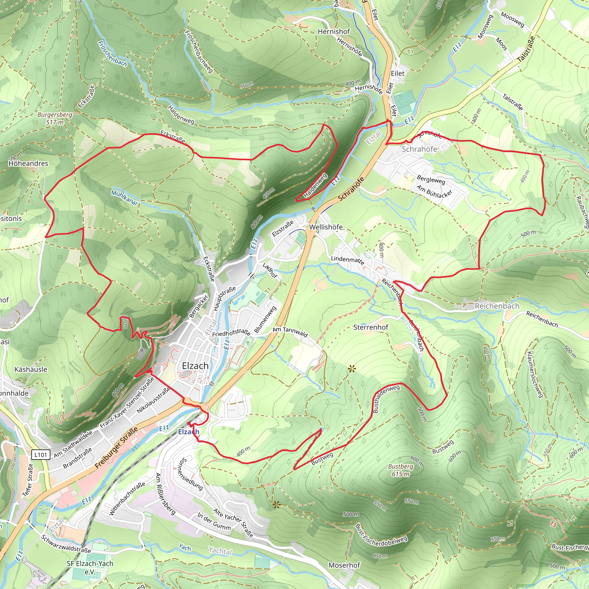 Rundweg Goldener Koft mobile static map