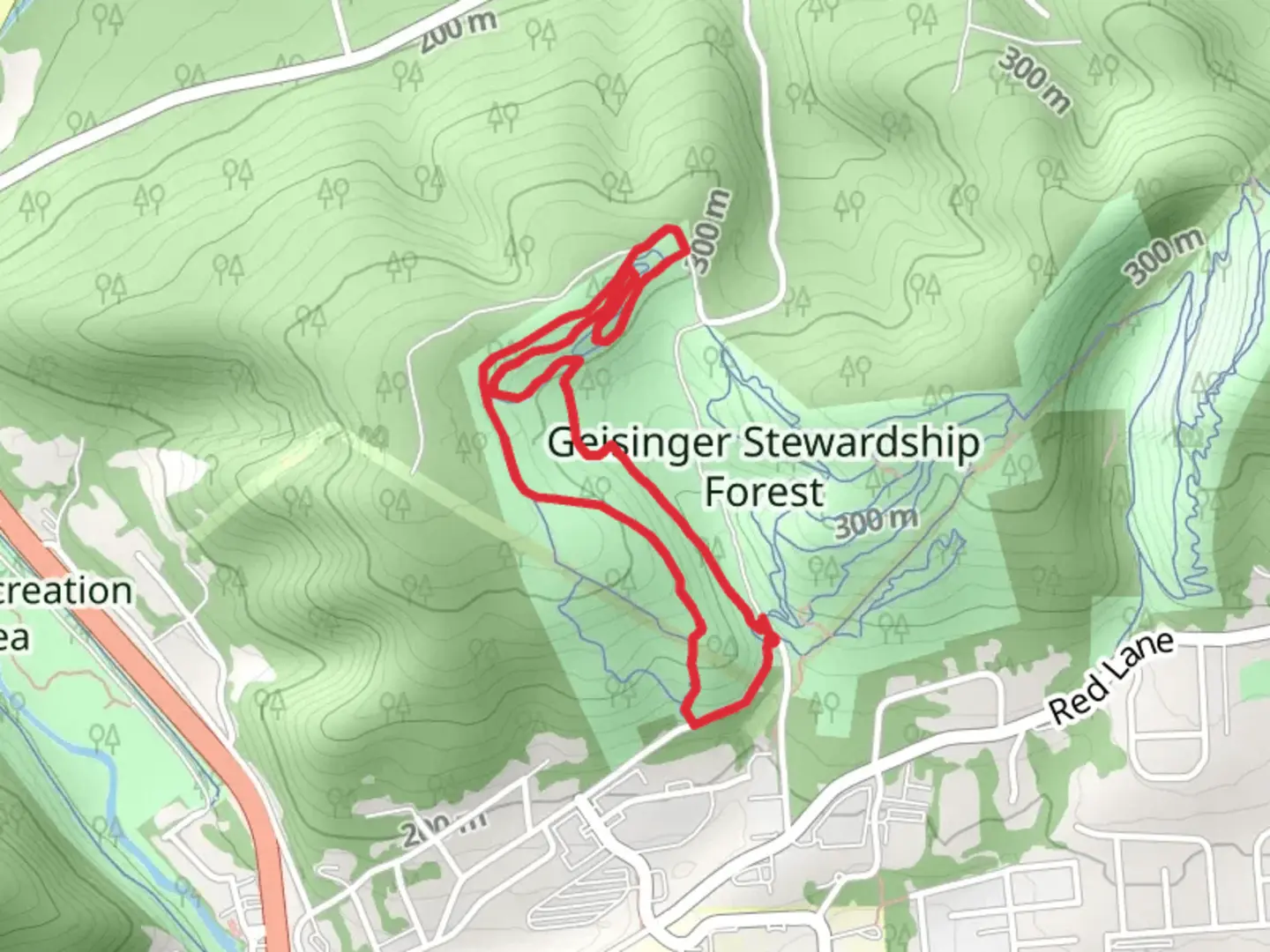 An image depicting the trail Copperhead Loop and its surrounding area.