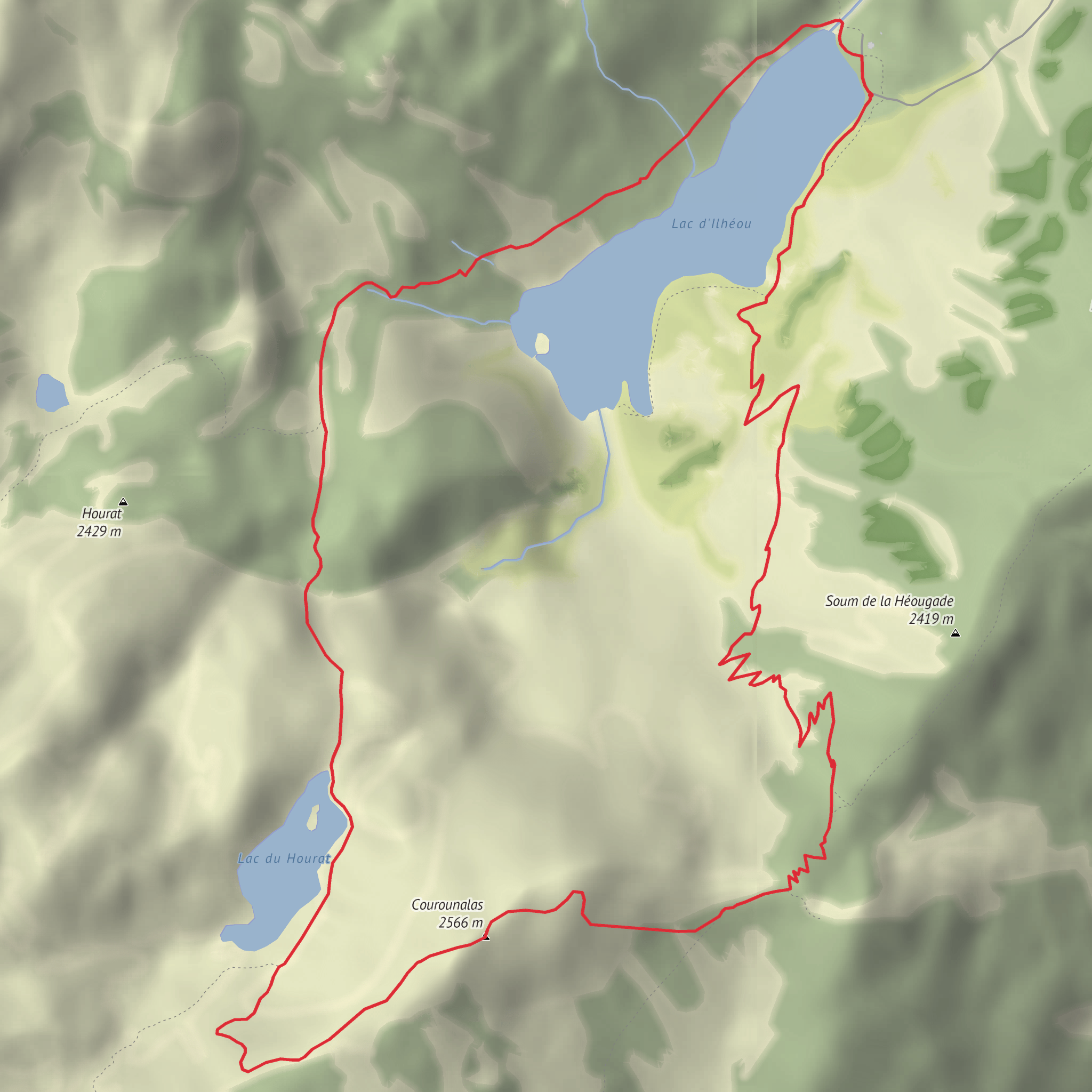 Lac d'Ilhéou mobile static map