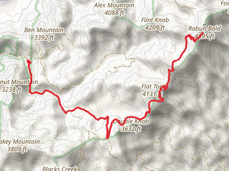 Rabun Bald via Darnell Creek Horse Trail