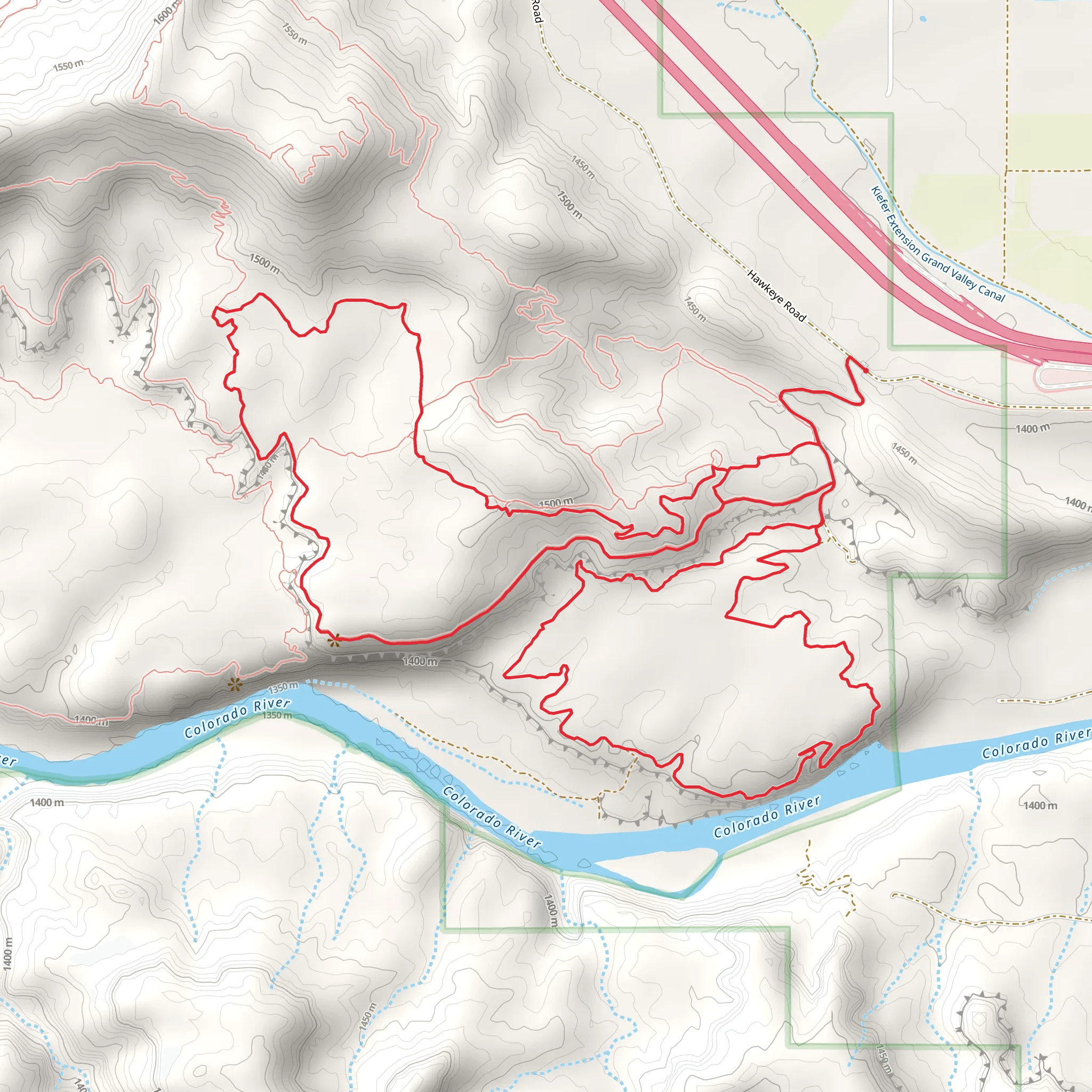 Rustler's, Mary's and Wranglers Loop Trail mobile static map