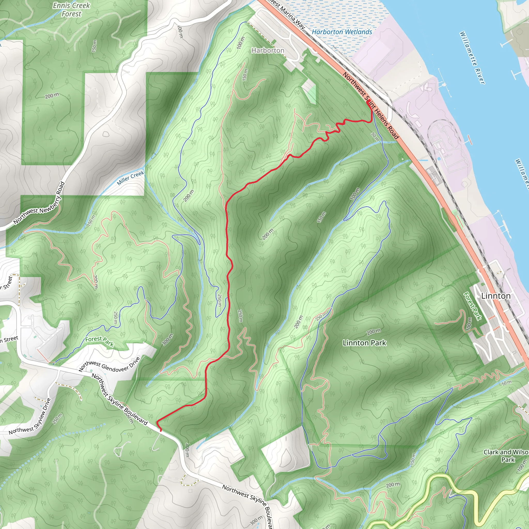 Northwest BPA Road mobile static map