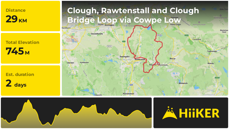 Clough, Rawtenstall and Clough Bridge Loop via Cowpe Low | Lancashire