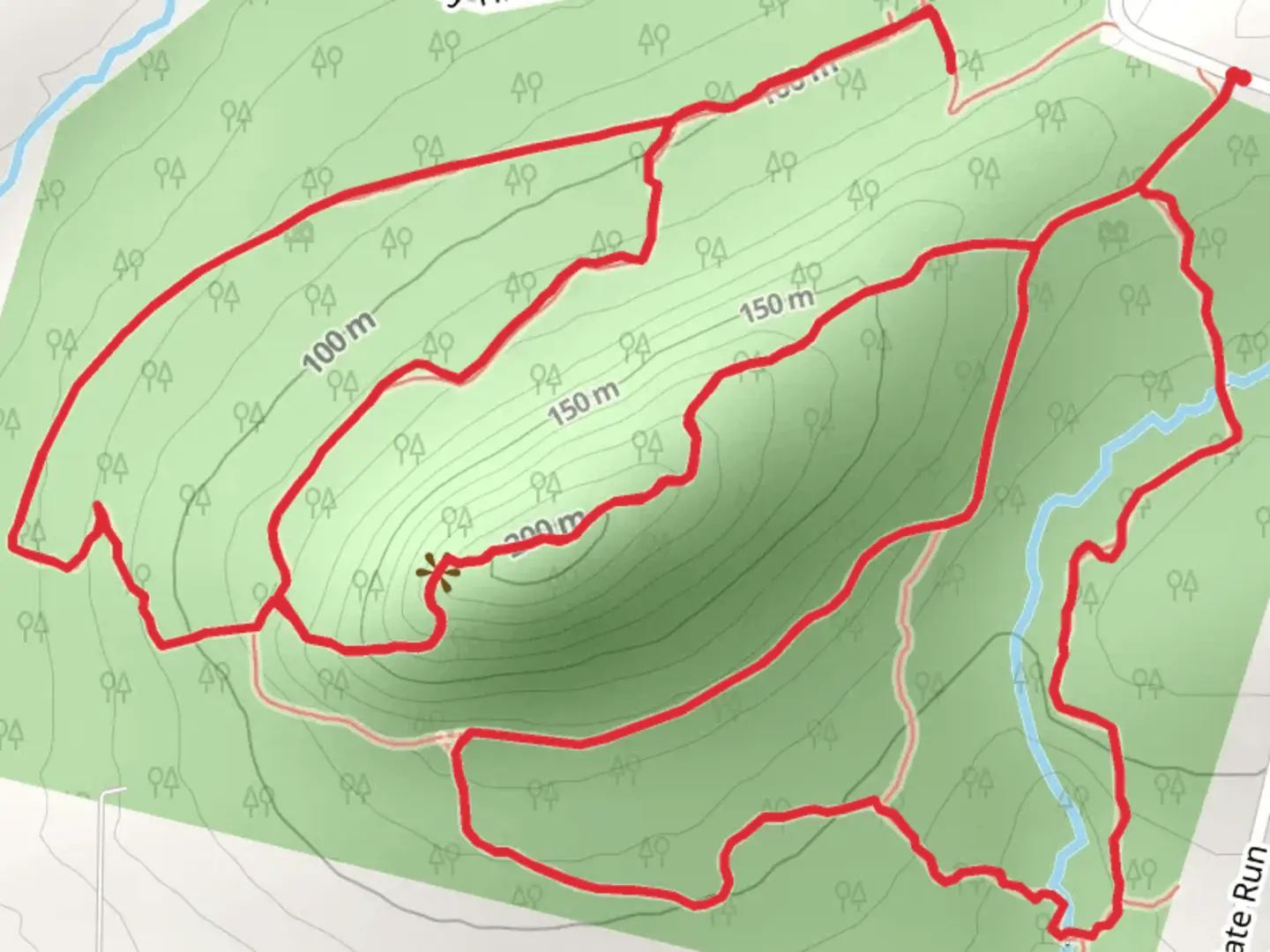 An image depicting the trail Monocacy Hill Loop and its surrounding area.