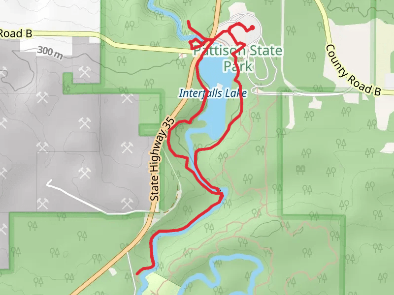 Little Manitou Falls and Interfalls Lake via Beaver Loop Trail