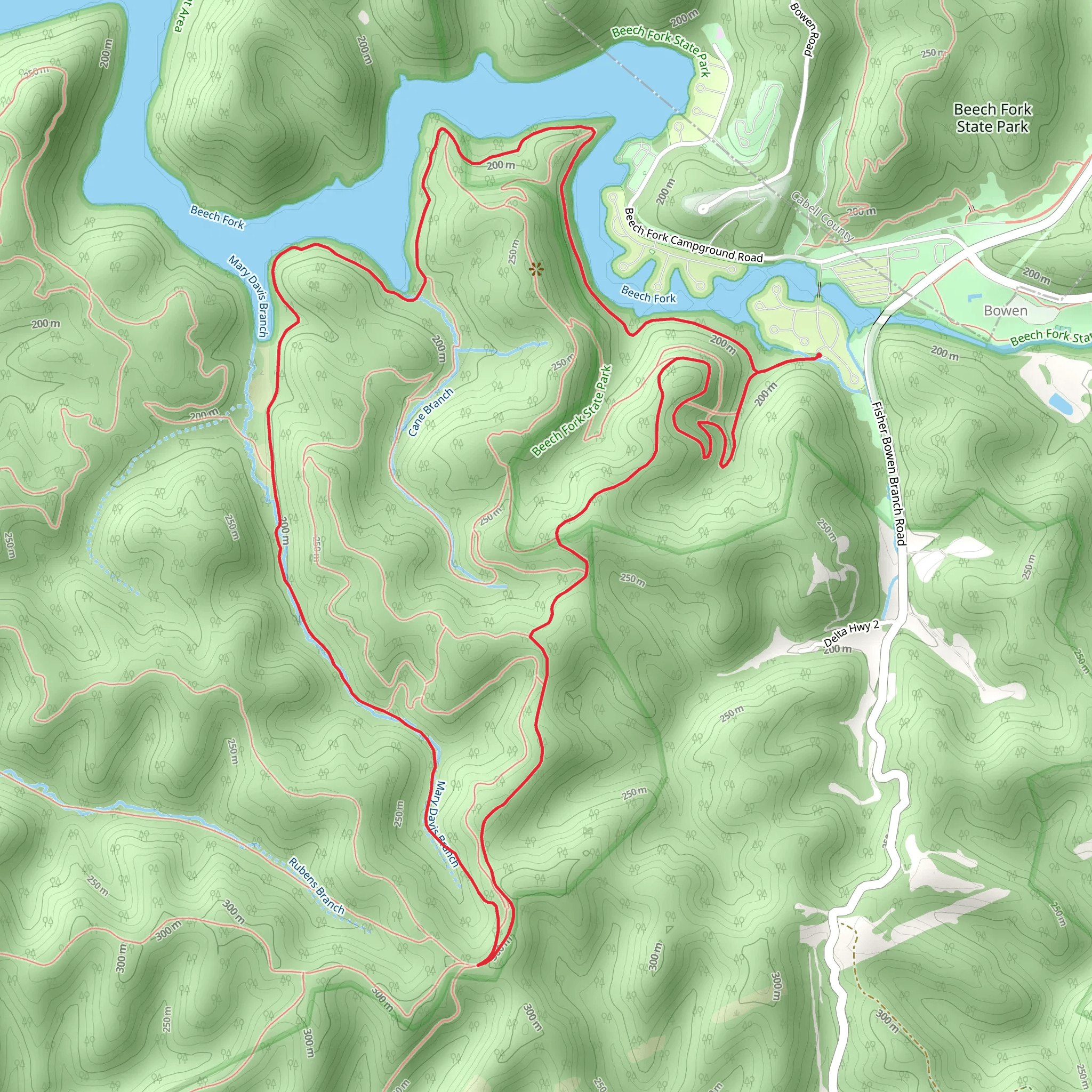 Lost and Mary Davis Loop Trail mobile static map