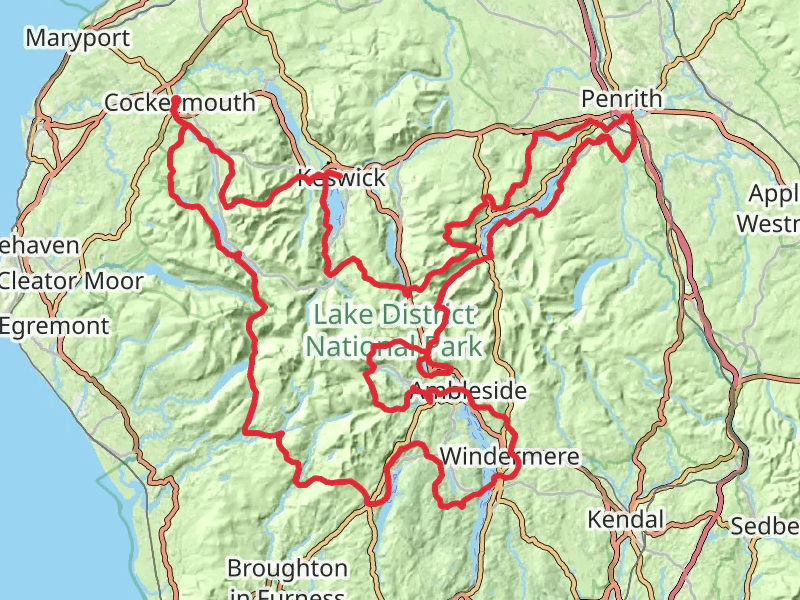Wordsworth Memorial Way mobile static map