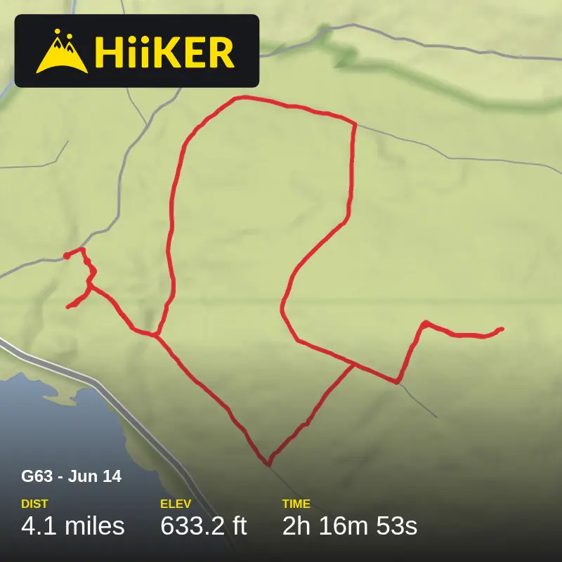 A map preview of the recording G63 - Jun 14.