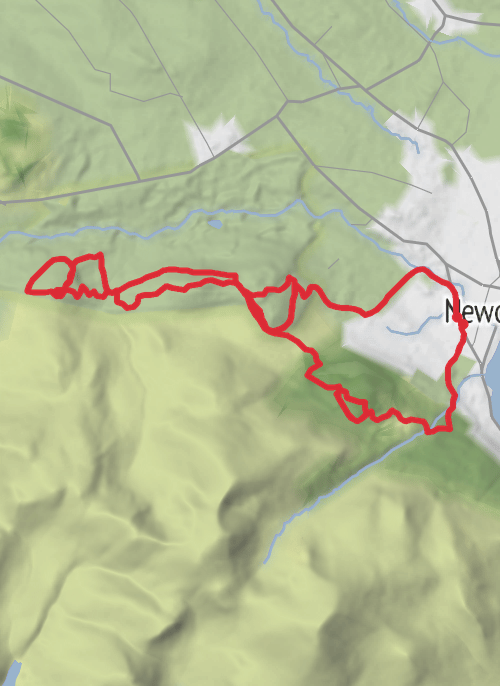 Hike from Newcastle mobile static map