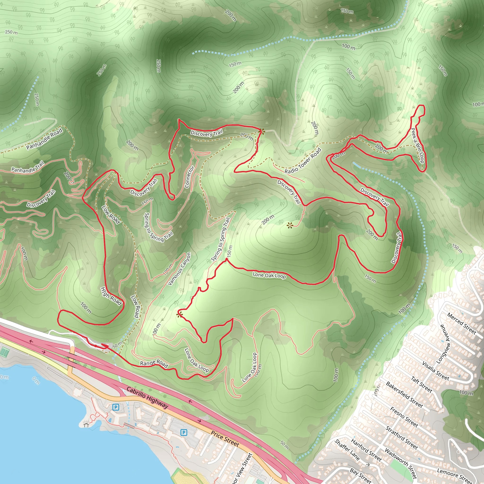 Loan Oak and Discovery Loop Trail mobile static map