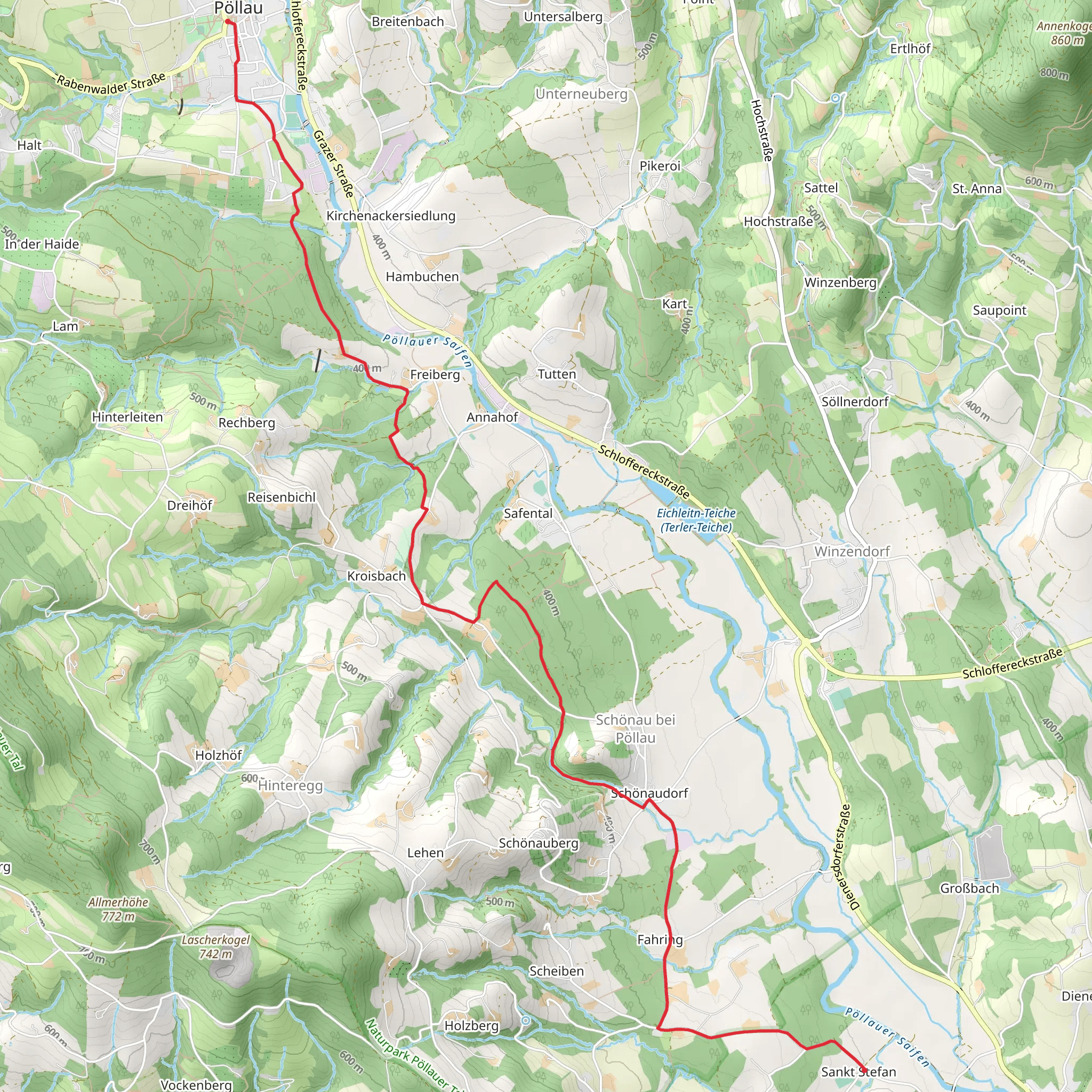 Pöllau - St Stefan mobile static map