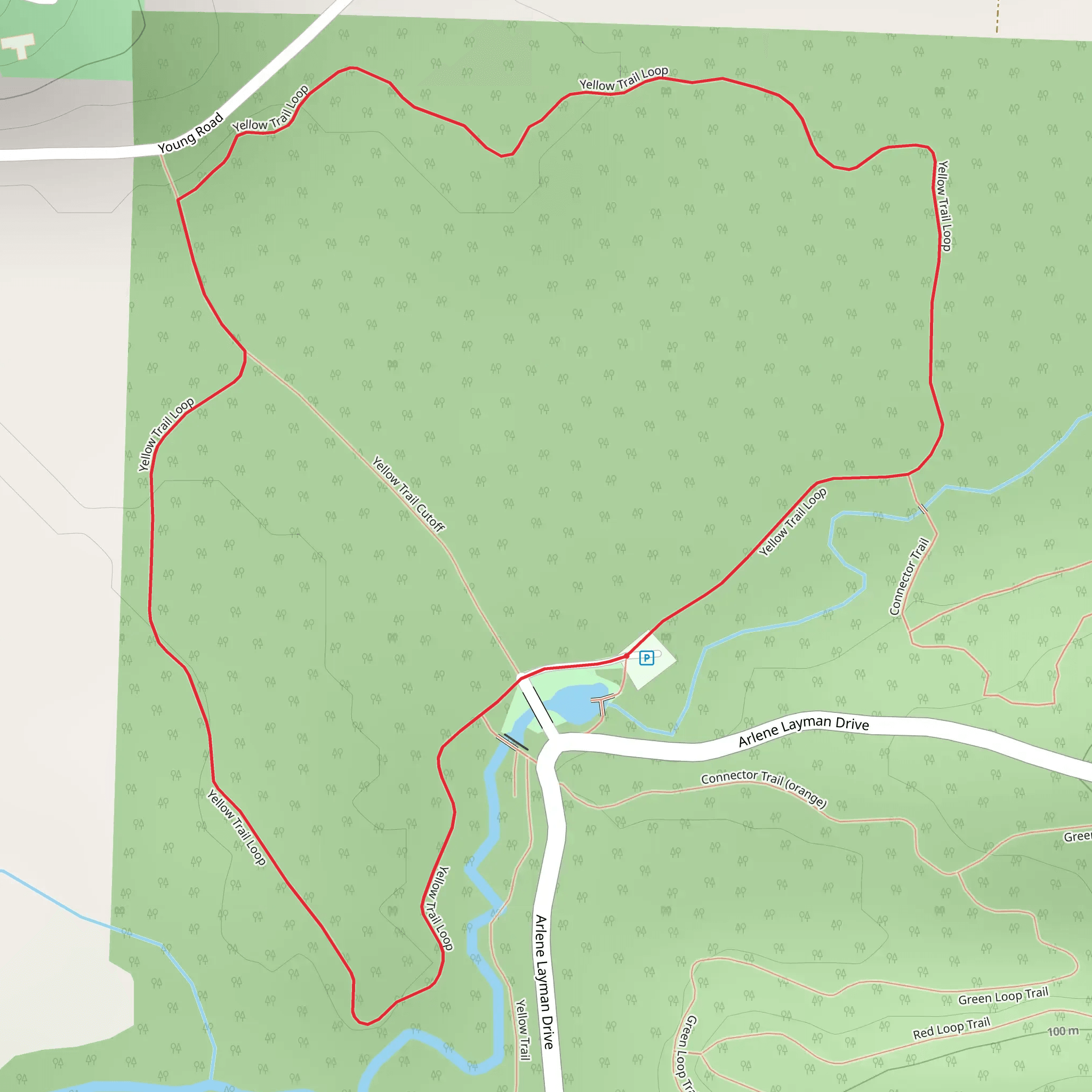 Yellow Loop Trail mobile static map