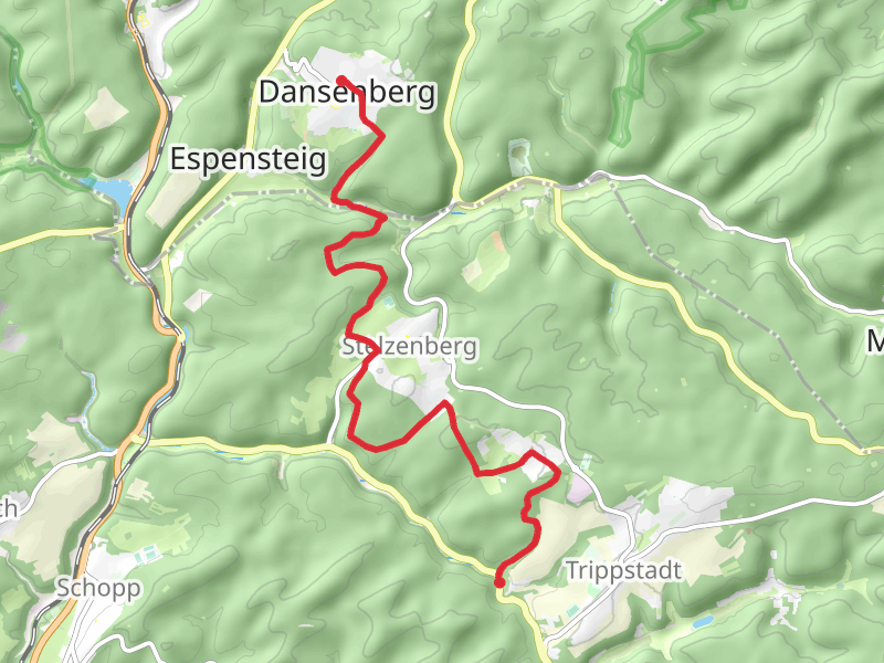 Wilensteiner Mühle to Dansenberg Walk via Kohlhübel