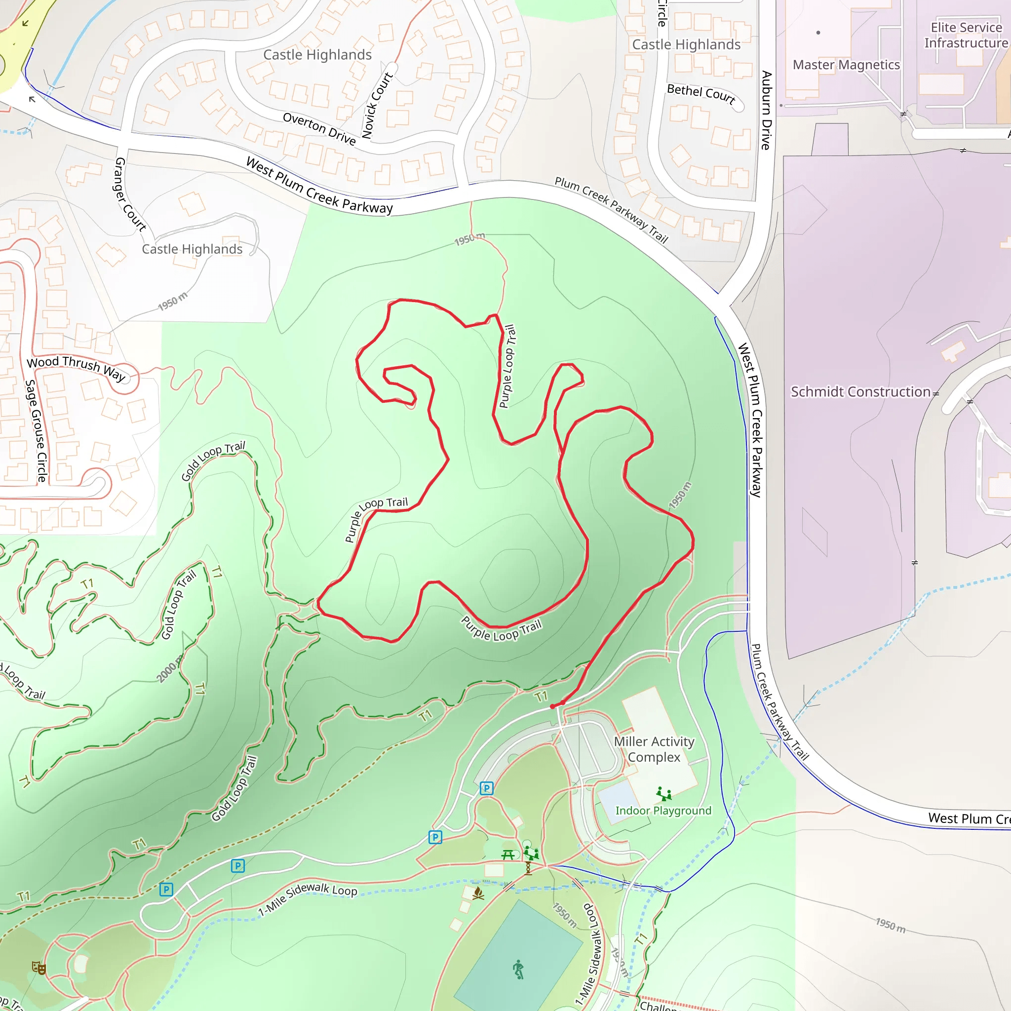 Purple Loop and Access Loop Trail mobile static map